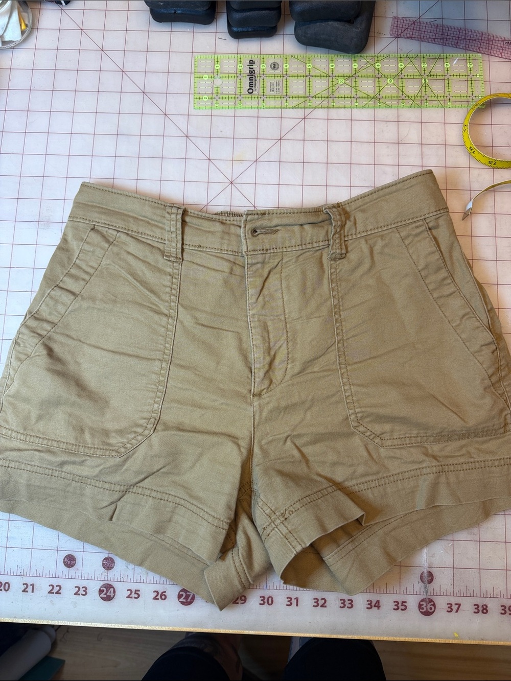 Old Navy Khaki Utility Cotton Jean Shorts